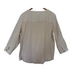 JM Collection  Light Beige Button-Down Shirt 100% Linen 100% Cotton Photo 1