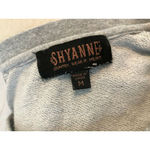 Shyanne Medium Country Pullover Sweatshirt Shirt cold shoulder Sequins Gray Photo 4