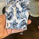 White House | Black Market Blue and White button long sleeve Cardigan Photo 6