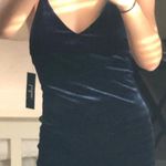 Lulus Navy Blue Velvet Dress Photo 3