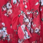 Kut From The Kloth  Red‎ Floral Blouse Size Large Photo 4