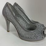 Adrianna Papell  Foxy Silver Sterling Pumps Formal Women Shoes Size 6.5M Wedding Photo 3
