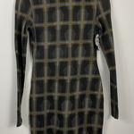 Lurking Class By Sketchy Tank Coffin Plaid Long Sleeve Mini Dress Black Size S Photo 0