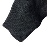 J Crew Wool Blend Ruffle Neck Button Sweater Women's Size Small Classic Preppy Gray Photo 2