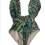 Mara Hoffman ALOE GREEN CROSS TOP ONE PIECE Swimsuit Sz Small Photo 6