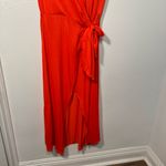 Anthropologie Vibrant Orange Midi Dress Photo 4