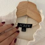 J.Crew  lettuce hem mock neck white long sleeve top Photo 2