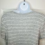 SO  Classic Comfy Favorite Crewneck Short Sleeve Tee Stripe Gray White M Photo 6