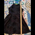 AQUA  BLOOMINGDALE’S L Polka Dot Velvet Rose-Embossed Mini Dress Photo 9