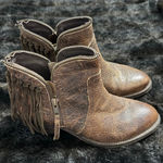 Circle G  Corral Boots Womens 8 Brown Leather Western Distressed Fringe Bootie Photo 0