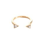 Shiraleah | Ophelia Gold Tone & White Marbled Adjustable Size 7 Ring Photo 1