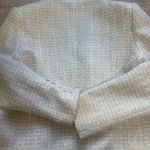 L'Agence  Brooke Open-Front Tweed Blazer Coat Jacket Ivory Light Gold size 10 Photo 3