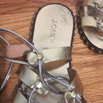 J.Crew  studded metallic‎ gold lace up gladiator sandals women’s size 7 Photo 3