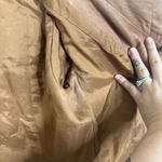 Michael Kors Michael Women's XS Brown Genuine Leather Moto Jacket Lace Up Detail Photo 9