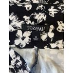 Roz & Ali  Black White Tropical Floral Flower‎ Pull On Stretch Pants Womens 16 Photo 6