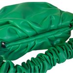 LAVAL GREEN SATCHEL VEGAN LEATHER WITH SCRUNCHED HANDLE STRAP & DUST BAG Photo 4