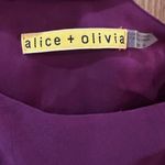 Alice + Olivia Marcia One-Shoulder Rouched Silk Coctail Dress Purple Size 6 Photo 11