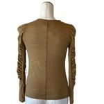 NWT House Of Harlow 1960 X Revolve Olive Green Puff Ruched Sleeve Top XS Photo 3