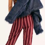 Free People NWT Mustard High-Rise Seamed Like The Real Thing Striped Pant 10 Photo 1