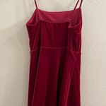 Lulus  Came To Dance Velvet Skater Dress Small Magenta Photo 3