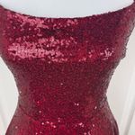 Windsor  Ruby Red Sequin Burgundy Mini Party Dress Large Photo 1