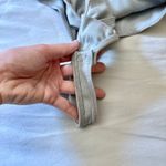 Good American Ribbed Knit Zip Polo Short Sleeve Bodysuit Gray Size 2 Photo 5