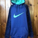 Nike LADIES DRI-FIT EMBROIDERED SWOOSH PULL OVER HOODIE size large purple/blue Photo 0