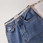 Free People We the Free Jeans High Rise Relaxed Blue Denim Button-Fly Ripped Photo 4