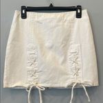 Lily Rain White Lace-Up Skirt denim summer fav Photo 0