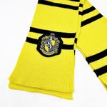 Hot Topic [Harry Potter] Wizarding World Hufflepuff Yellow Striped Scarf Hogwarts Cosplay Photo 2