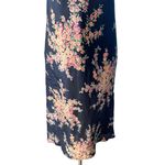 Evan Picone EVAN-PICONE Silk Navy Dress Multicolor Floral Sheath V-Neck Cap Sleeves 6 EUC Photo 5