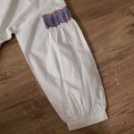 Moncler NWT  White Feminine Luxury Basic 3/4 Sleeve Cotton Blouse Size Medium Photo 1