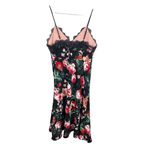 Anthropologie NEW  Foxiedox Autumnal Slip Dress  Size Small Petite Black Floral Photo 2