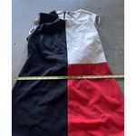 Vince Camuto  women’s Size 10 Retro Pattern Red Black White Dress Zip Formal Photo 6
