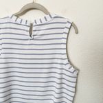 Anthropologie [] Maeve White Blue Striped Seashell Graphic Cropped Tank Top Sz XL Photo 8