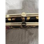 Hobo Wallet Womens Size Geometric Circle Pattern Black Gold Clasp Modern Chic Photo 10