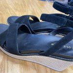 Cole Haan  Cloudfeel Espadrille Wedge Sandals Women's 9.5 B Black Ankle Strap S63 Photo 0