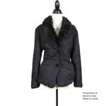 Vintage Y2K Plus Size 1X Black Shag Penny Lane Coat Faux Suede Goth Rocker Photo 1