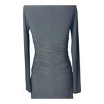 Norma Kamali  Kulture Dress Women‎ XS Black Jersey Ruched Long Sleeve Mini Goth Photo 9