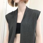 Joan Vass  Gray Sleeveless Duster Vest S Photo 4