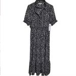 London Style  Collection Black White Floral Dress 12P NWT Petite Photo 1