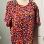 Kathie Lee Collection KATHIE LEE pink‎ floral blouse women's size 16 Photo 0