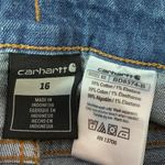 Carhartt Jeans Womens Blue Denim Carpenter Utility Workwear Flared Leg Photo 5