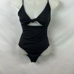 Aritzia Wilfred Noe Tie Front Black One-Piece Swimsuit Bodysuit Size S Photo 4