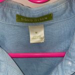 Sigrid Olsen Women’s Blue Button Down Linen Shirt Sz M GUC Comfy Lightweight Photo 29