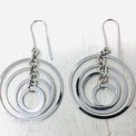 Solid 14K white gold, made in Italy, earrings, NWOT Photo 3