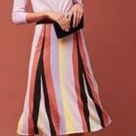Anthropologie  Laia shimmer striped midi skirt Sz L Photo 0