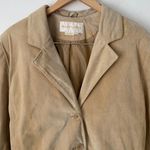 Margaret Godfrey Suede Leather Blazer Jacket Size 10 Photo 2