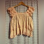 Anthropologie / Let Me Be | Eyelet Swing Top, size S Photo 4