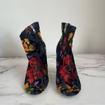 Steve Madden  Flocked Velvet Floral Peep Toe Heeled Booties Size 7 Photo 2